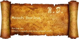 Mesch Dorina névjegykártya