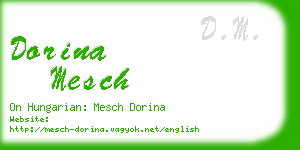 dorina mesch business card